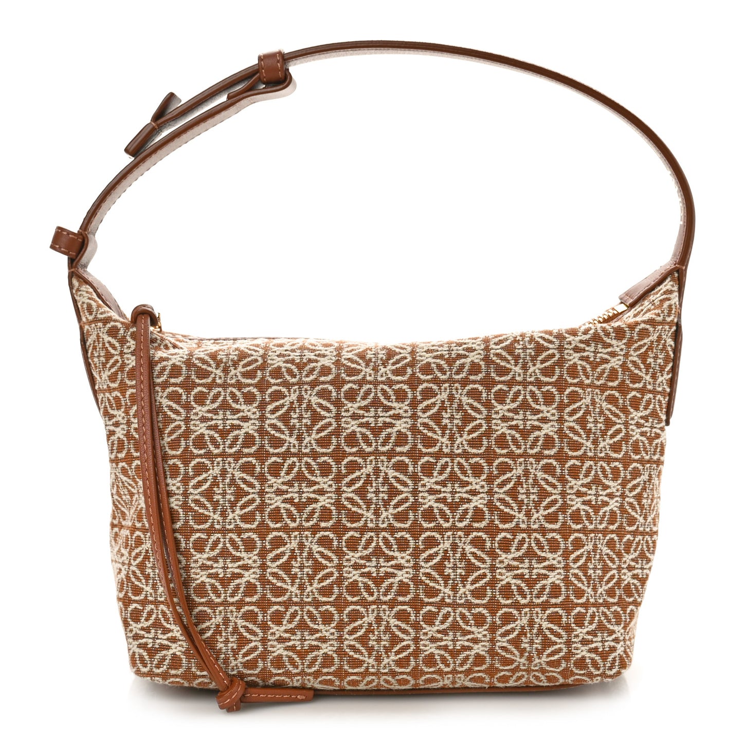 Jacquard Anagram Calfskin Small Cubi Bag Tan Pecan