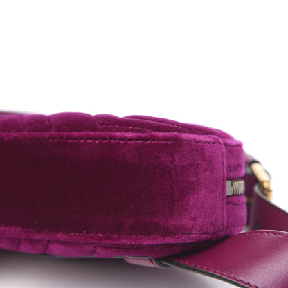 Gucci Velvet Matelasse GG Marmont Belt Bag 85 34 Fuchsia Violet Cyclamen 10 of 10