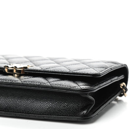 Chanel Caviar Quilted Wallet On Chain WOC Black 6 of 9