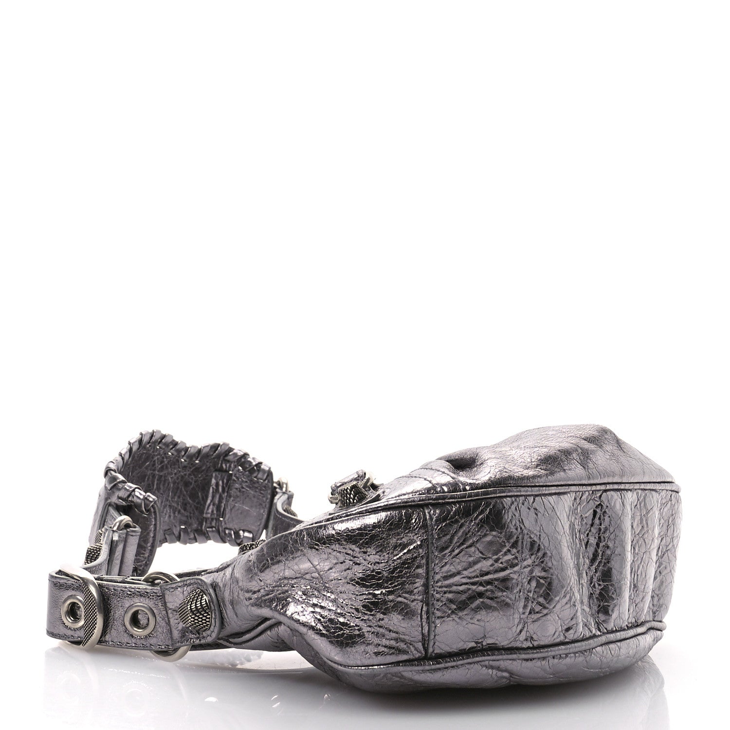 Balenciaga Metallic Agneau Arena Le Cagole Shoulder Bag XS Silver 5 of 12