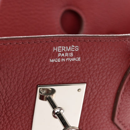 Hermes Taurillon Clemence Birkin 30 Rouge Garance 6 of 16
