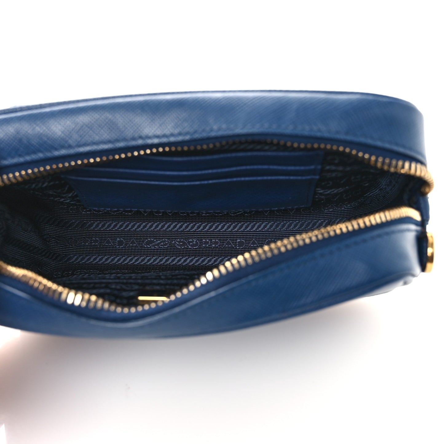 Saffiano Mini Front Pocket Crossbody Bag Bleuette
