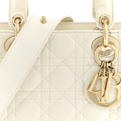 Christian Dior Lambskin Cannage Small My ABCDior Lady Dior White 8 of 13