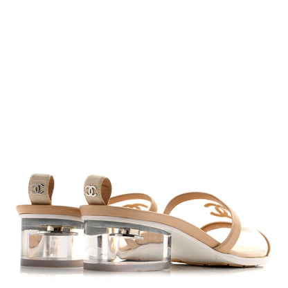 Chanel Lambskin PVC Mule 39 Transparent Beige 5 of 11