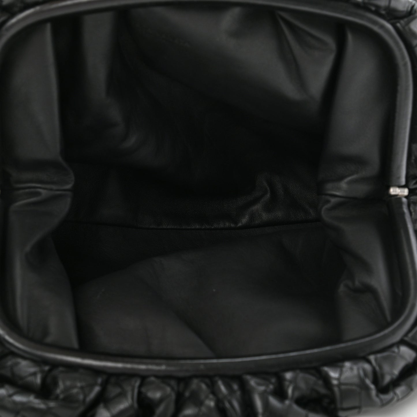 Nappa Maxi Intreccio The Pouch Oversized Clutch Black