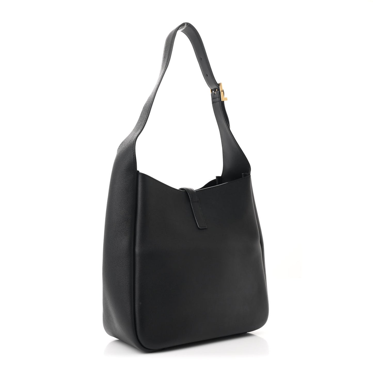 Smooth Calfskin Small Le 5 A 7 Soft Hobo Black