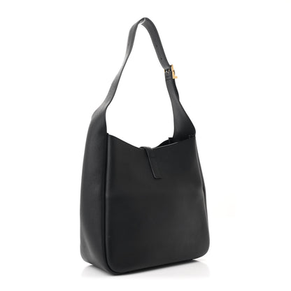 Saint Laurent Smooth Calfskin Small Le 5 A 7 Soft Hobo Black 3 of 10