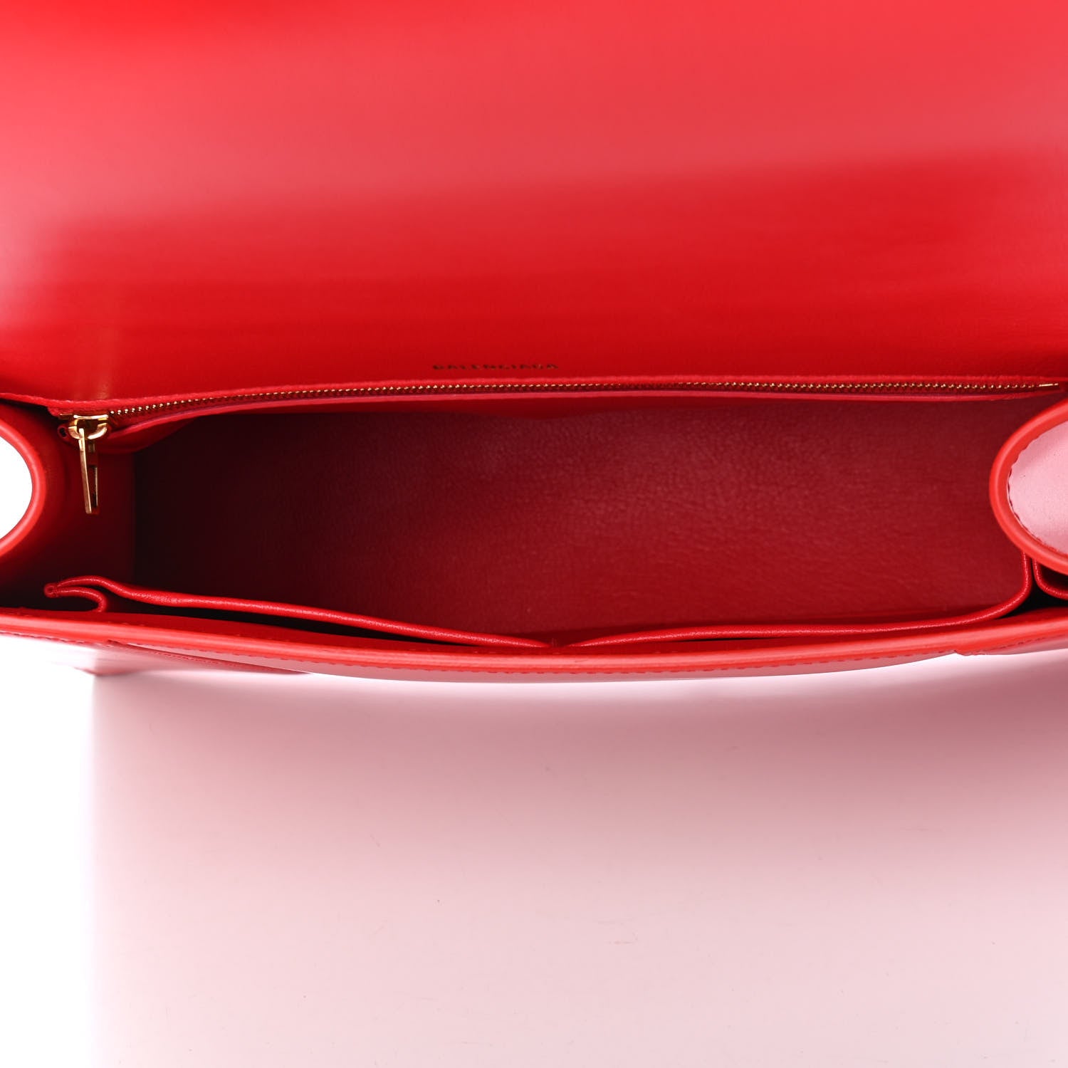 Balenciaga Shiny Box Calfskin Medium Hourglass Top Handle Bag Bright Red 7 of 9