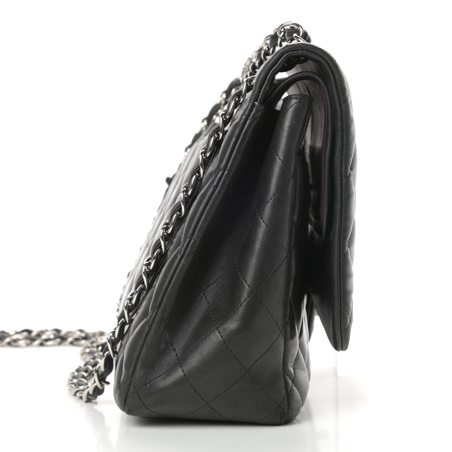 Chanel Lambskin Quilted Maxi Double Flap Black 25 of 25