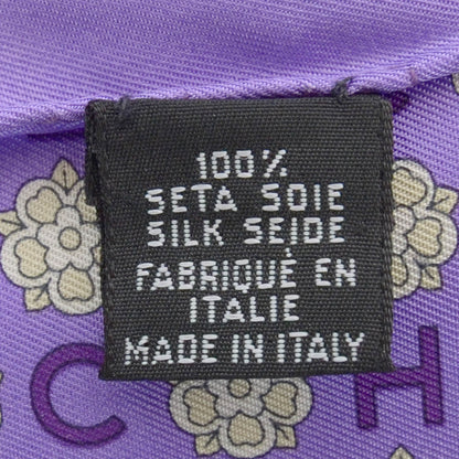 Chanel Silk Camellia Chain Pocket Square Scarf 4 of 5