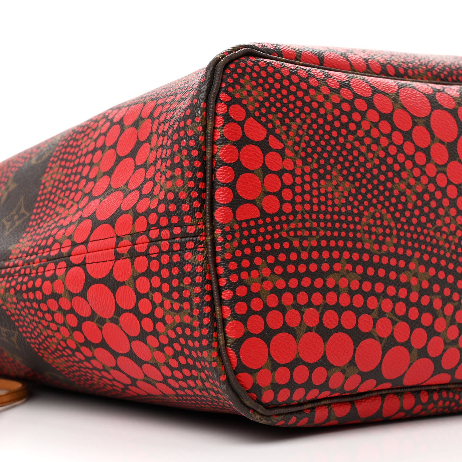 Louis Vuitton Monogram Kusama Waves Neverfull MM Red 8 of 10