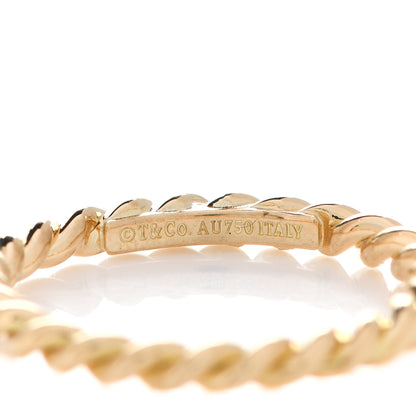 Tiffany 18K Yellow Gold Narrow Twist Ring 50 5.5 4 of 5