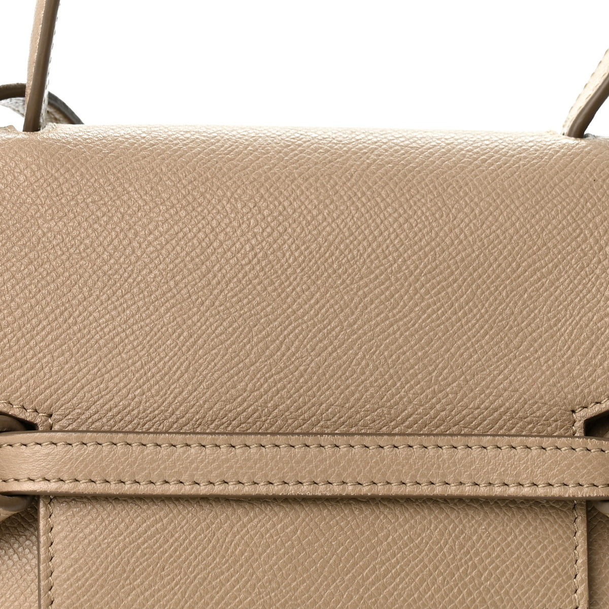 Grained Calfskin Nano Belt Bag Light Taupe