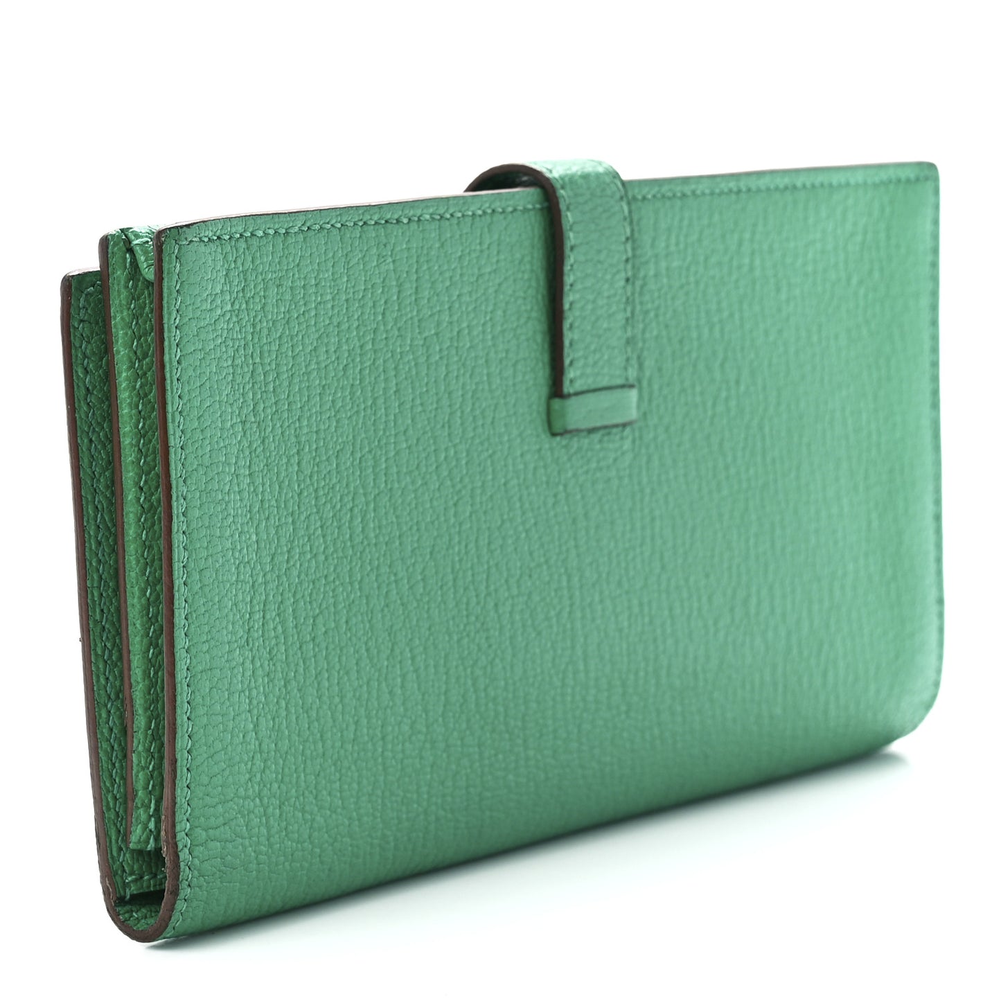 Chevre Mysore Bearn Gusset Wallet Menthe