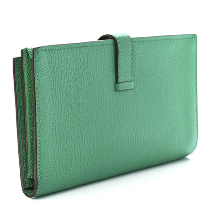 Hermes Chevre Mysore Bearn Gusset Wallet Menthe 3 of 15