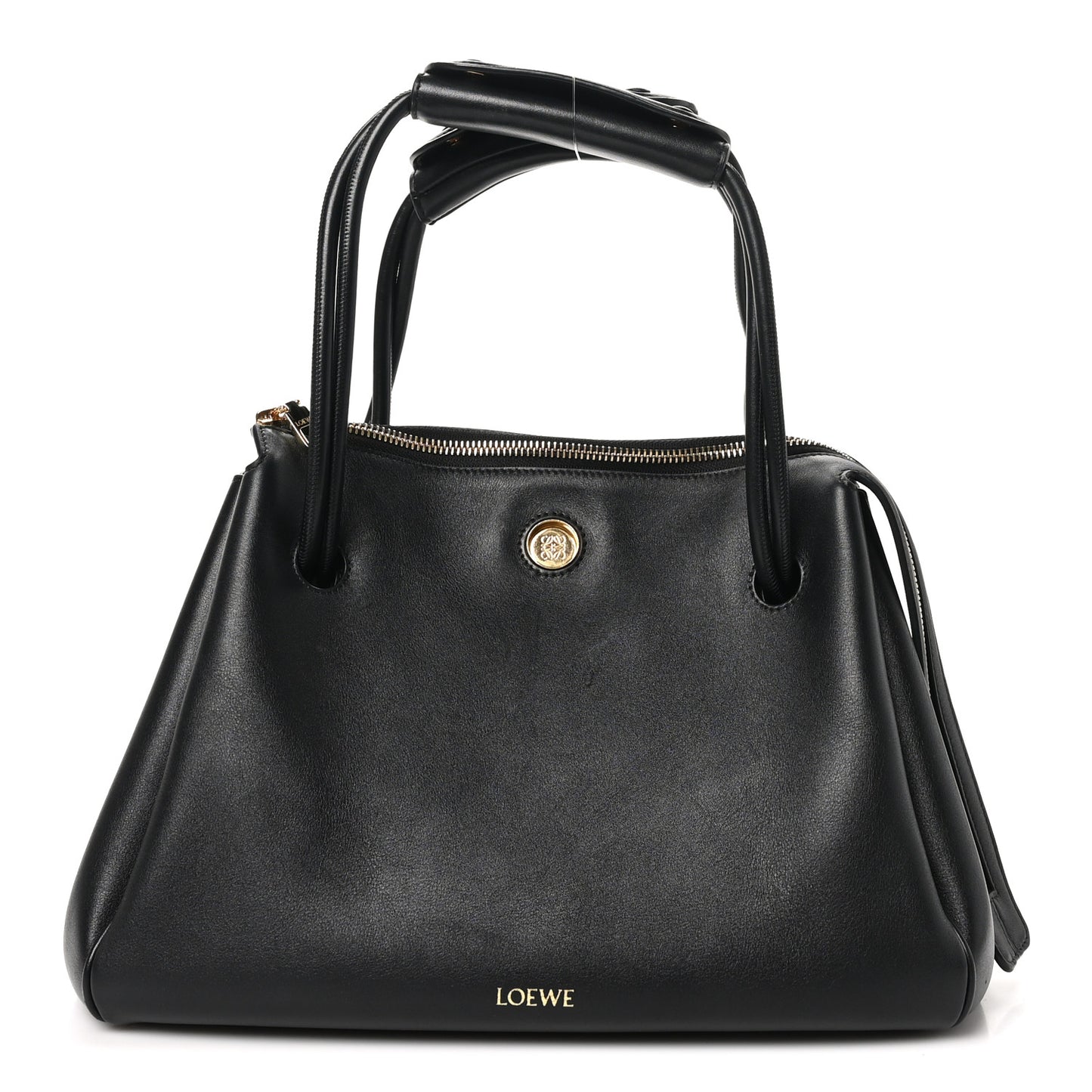 Supple Calfskin Medium Madrid Bag Black