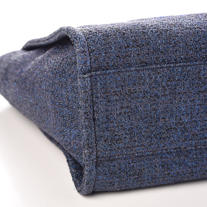 Chanel Lurex Boucle Small Deauville Tote Blue 8 of 9