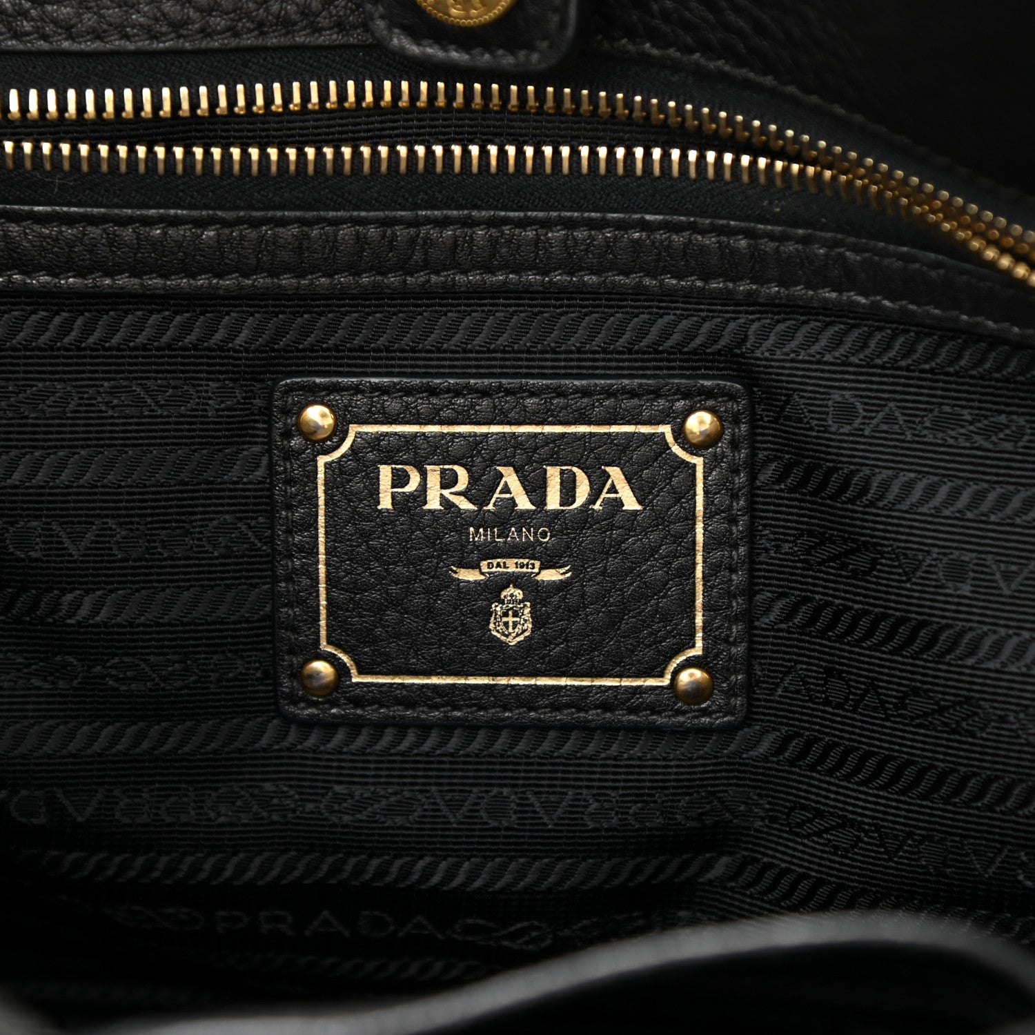 Prada Tessuto Nylon Vitello Daino Shoulder Bag Black 6 of 9