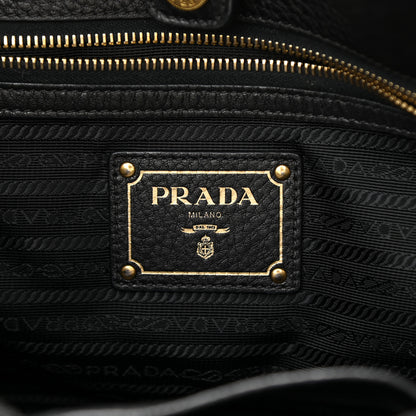Prada Tessuto Nylon Vitello Daino Shoulder Bag Black 6 of 9