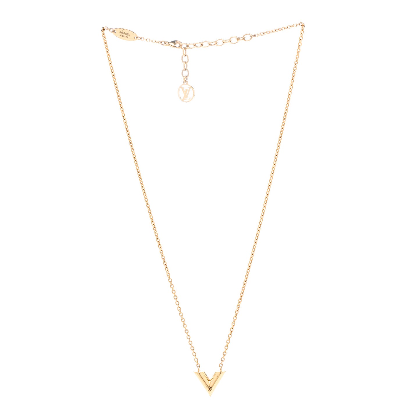 Essential V Necklace Gold