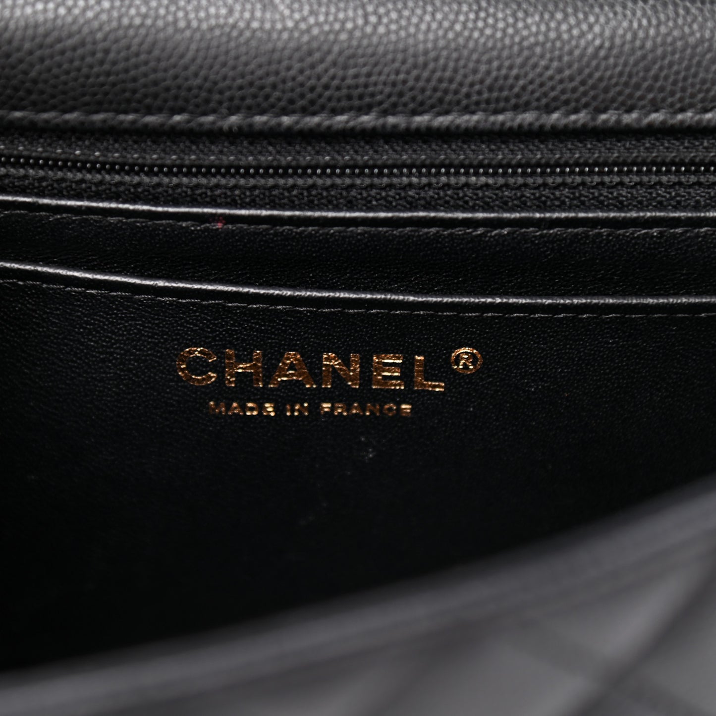 Caviar Quilted Mini Rectangular Flap Black