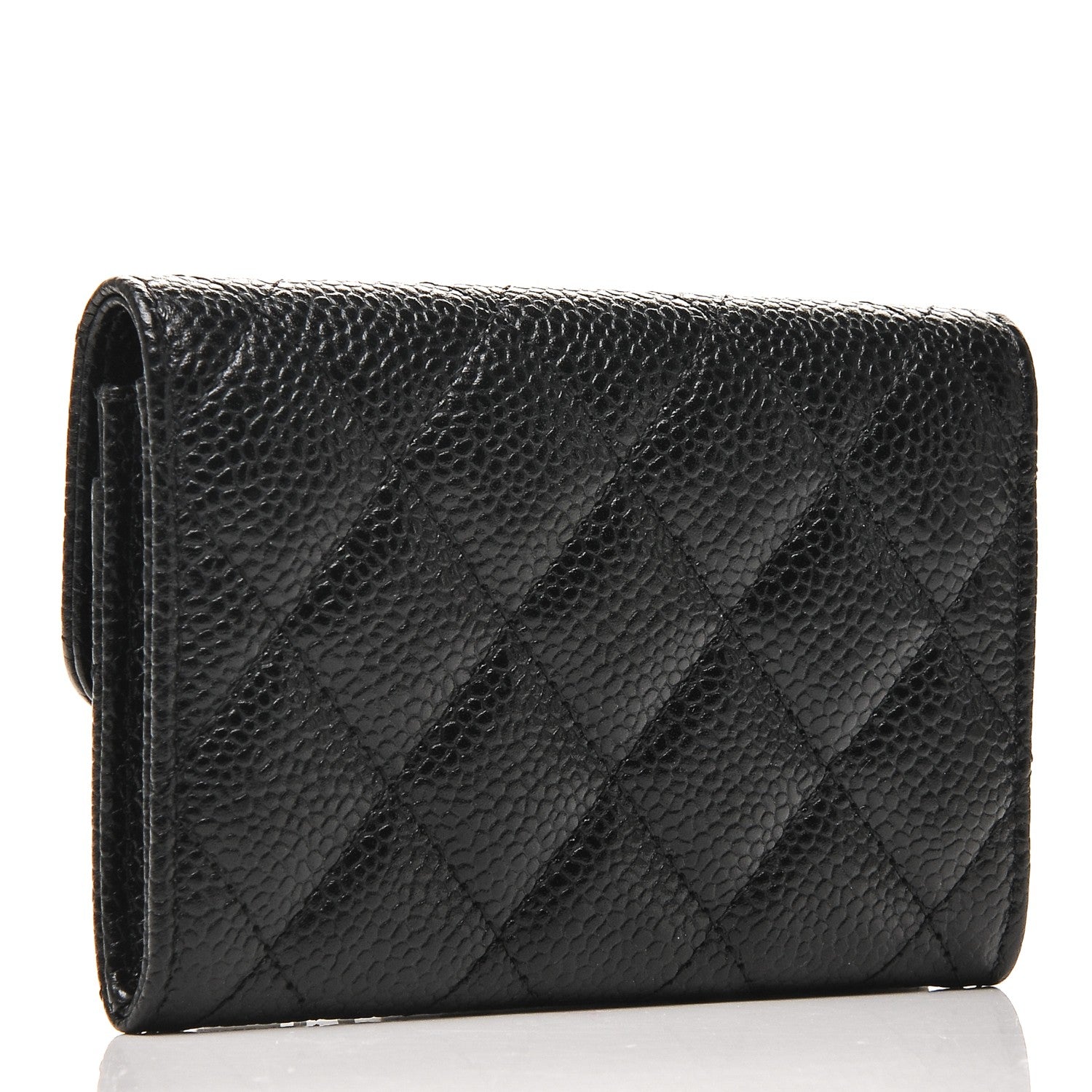 Chanel Caviar Quilted Flap Card Holder Black 3 of 7