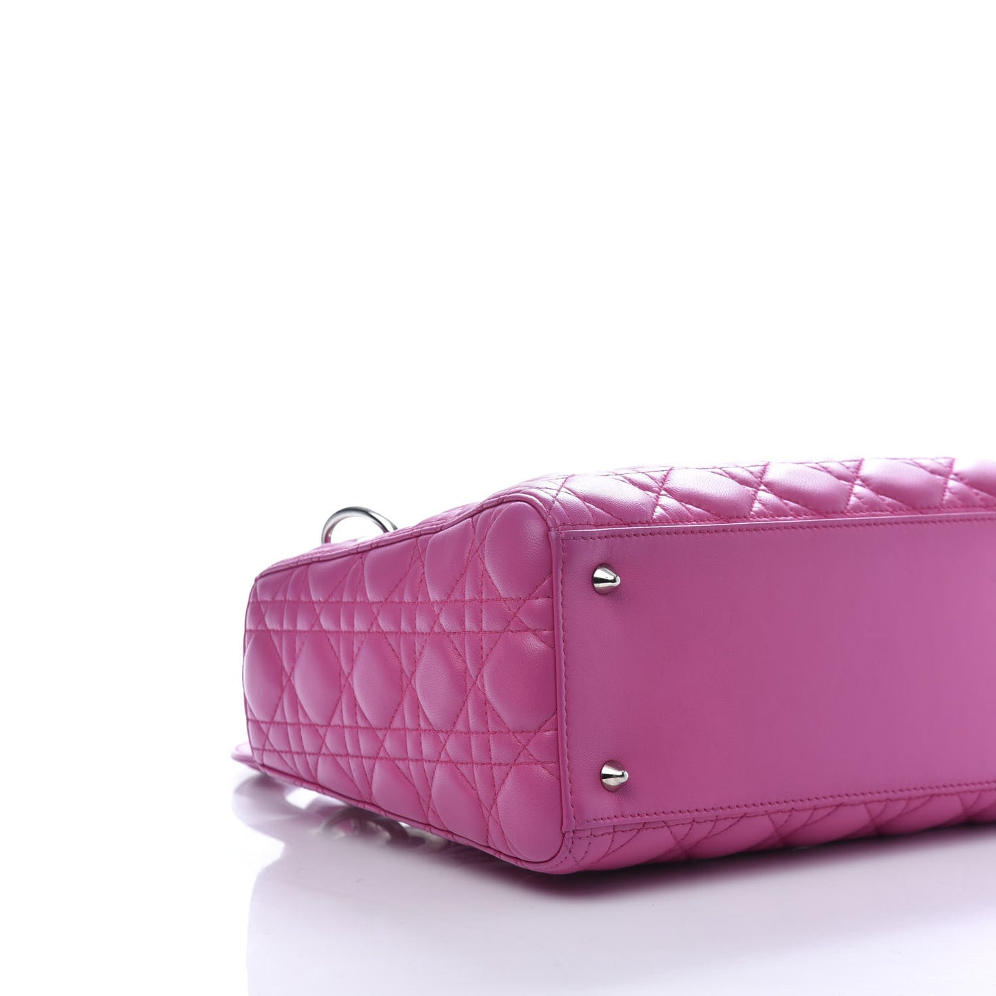 Lambskin Cannage Medium Lady Dior Fuchsia