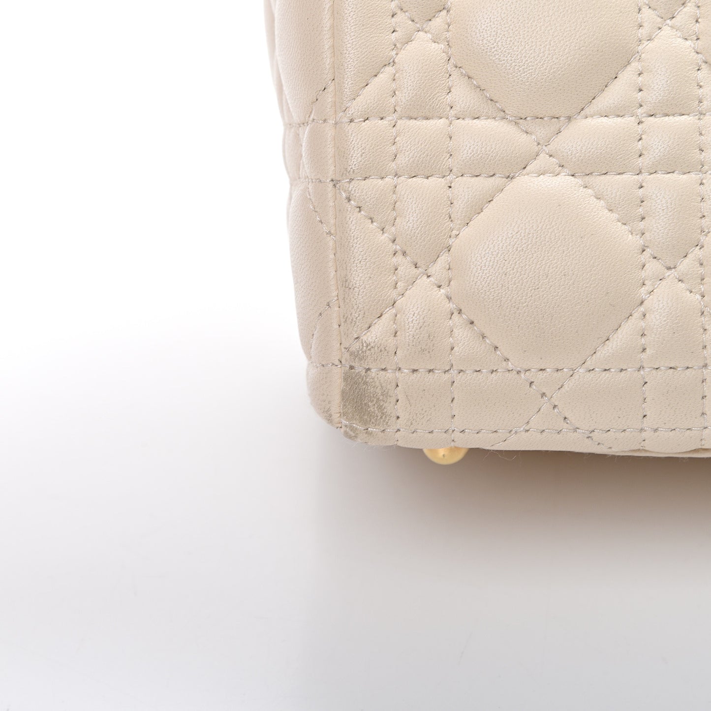 Lambskin Cannage Large Lady Dior Light Beige