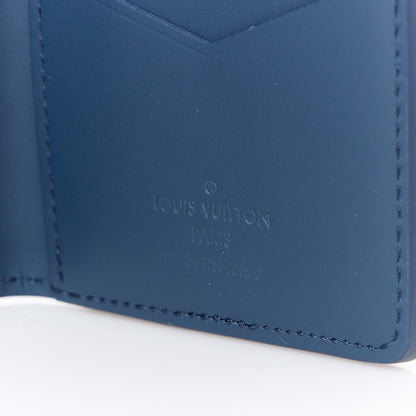 Louis Vuitton Grained Calfskin Aerogram Pocket Organizer Marine 6 of 7