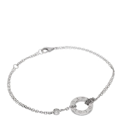 Cartier 18K White Gold Diamond LOVE Bracelet 1 of 3