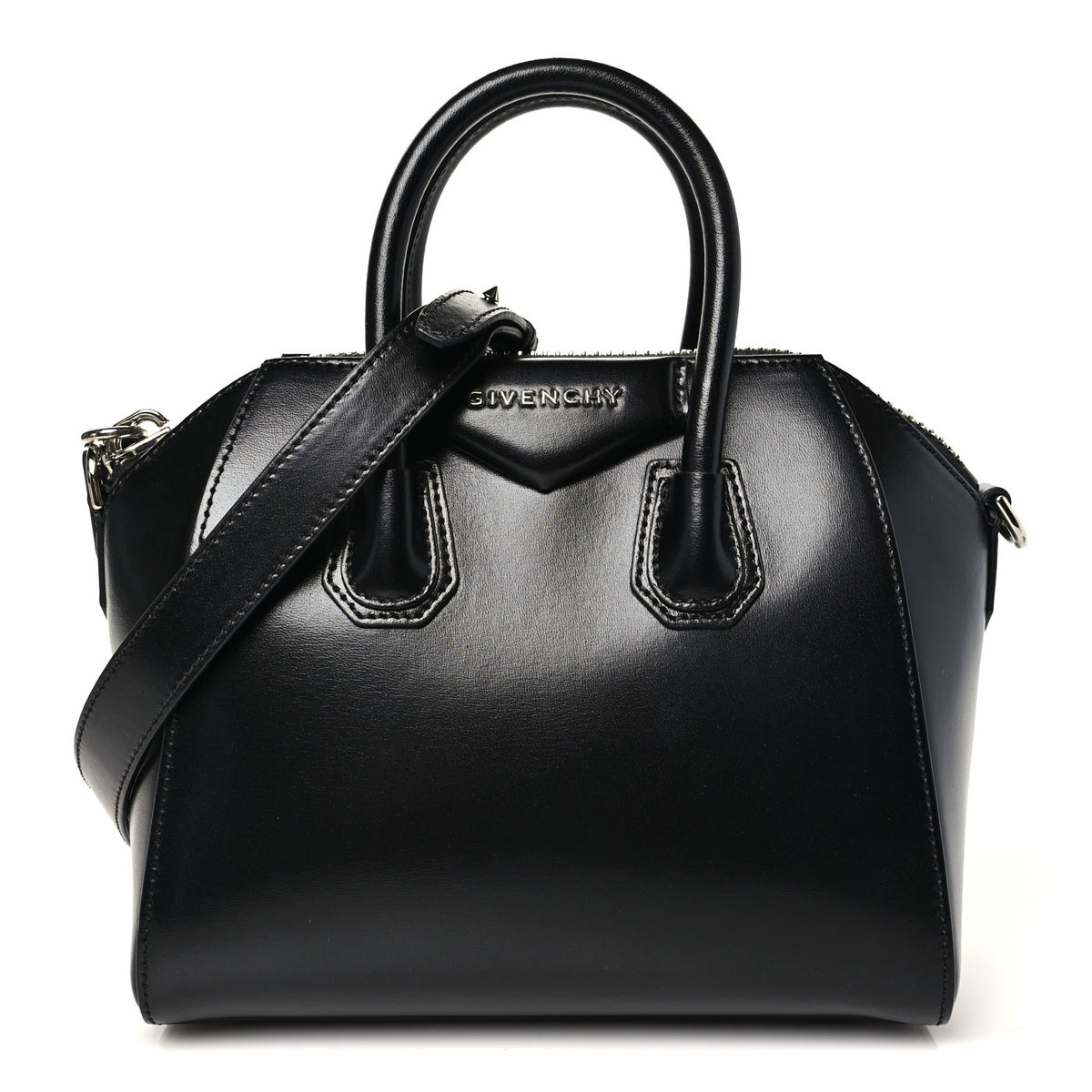 Givenchy Shiny Lord Calfskin Mini Antigona Black 1 of 10