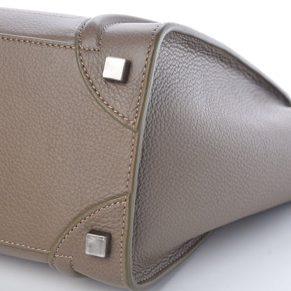 Celine Drummed Calfskin Micro Luggage Souris 11 of 11