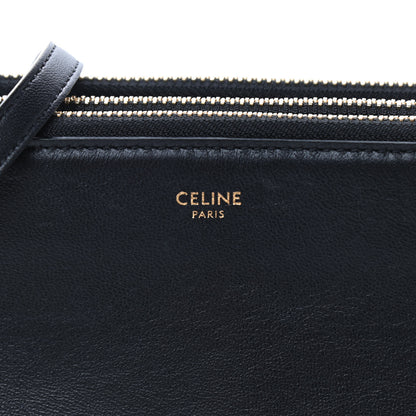 Celine Lambskin Large Trio Crossbody Bag Black 8 of 10