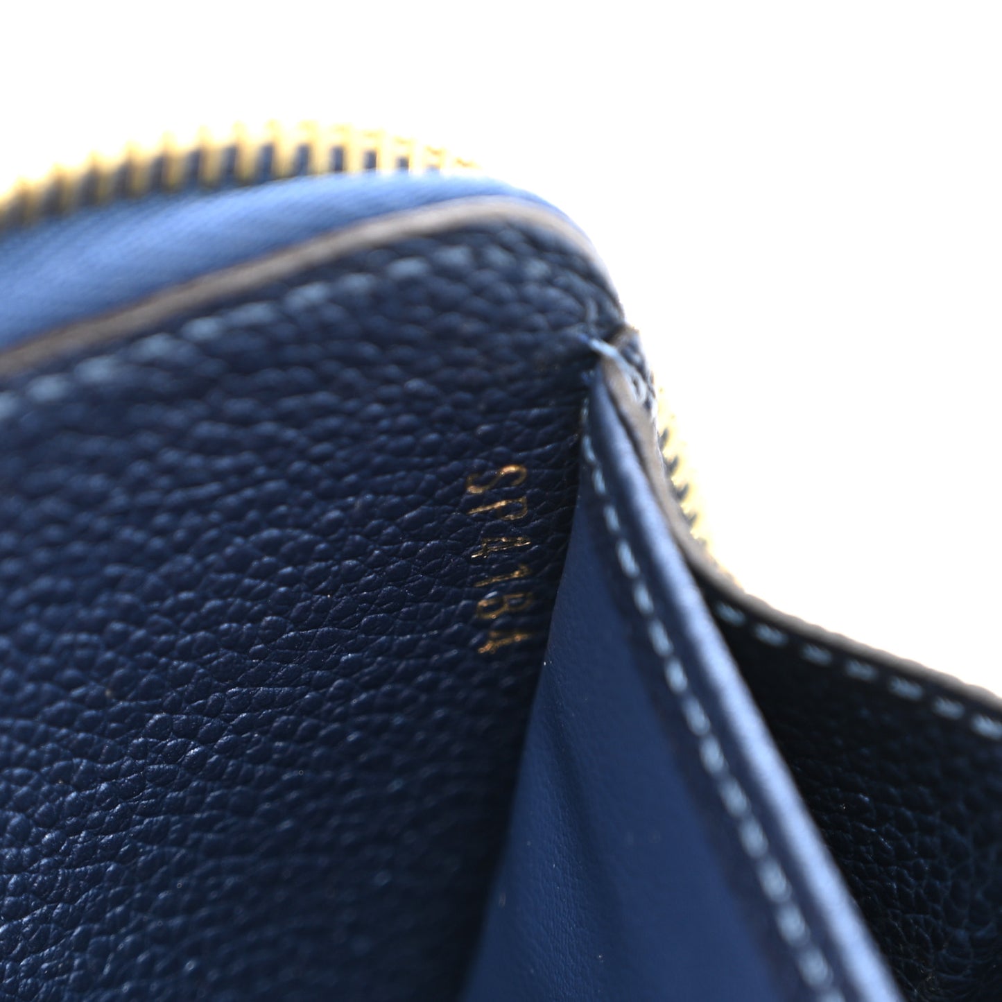 Metallic Empreinte Monogram Zippy Wallet Navy Nacre