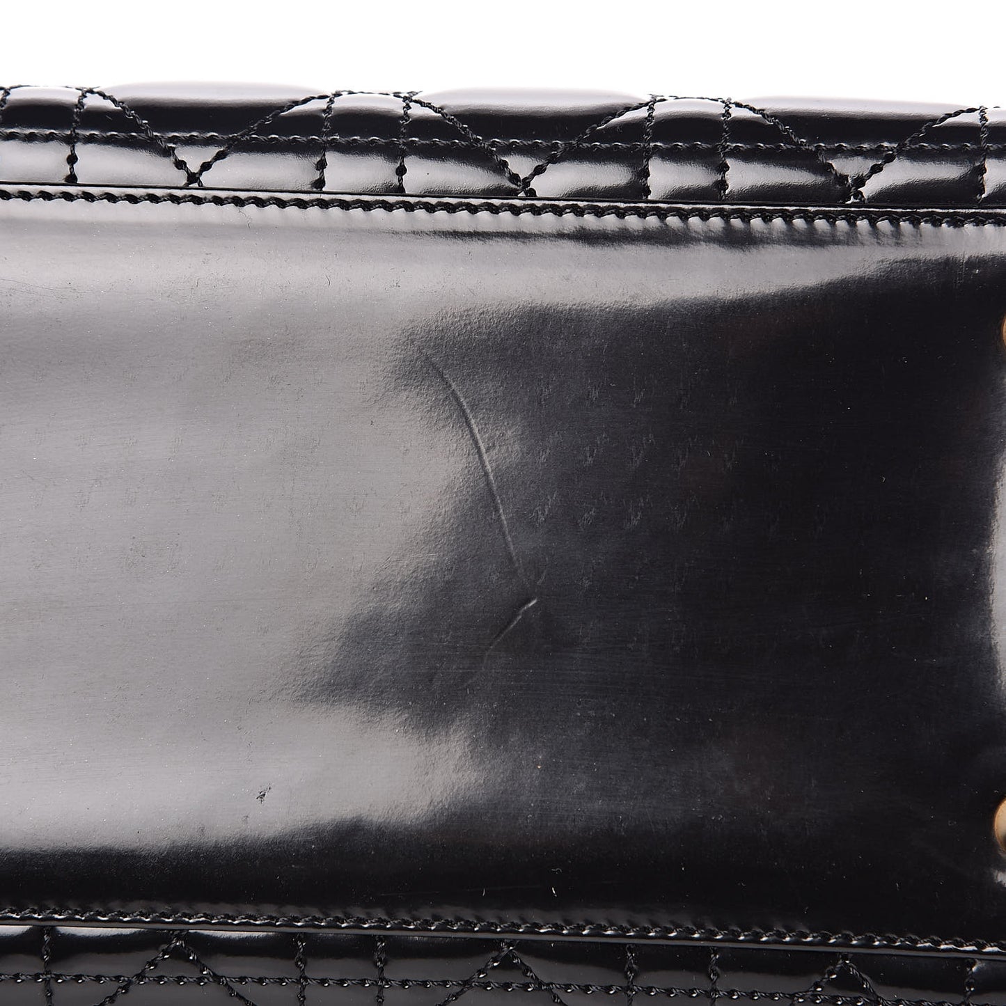 Patent Cannage Medium Lady Dior Black