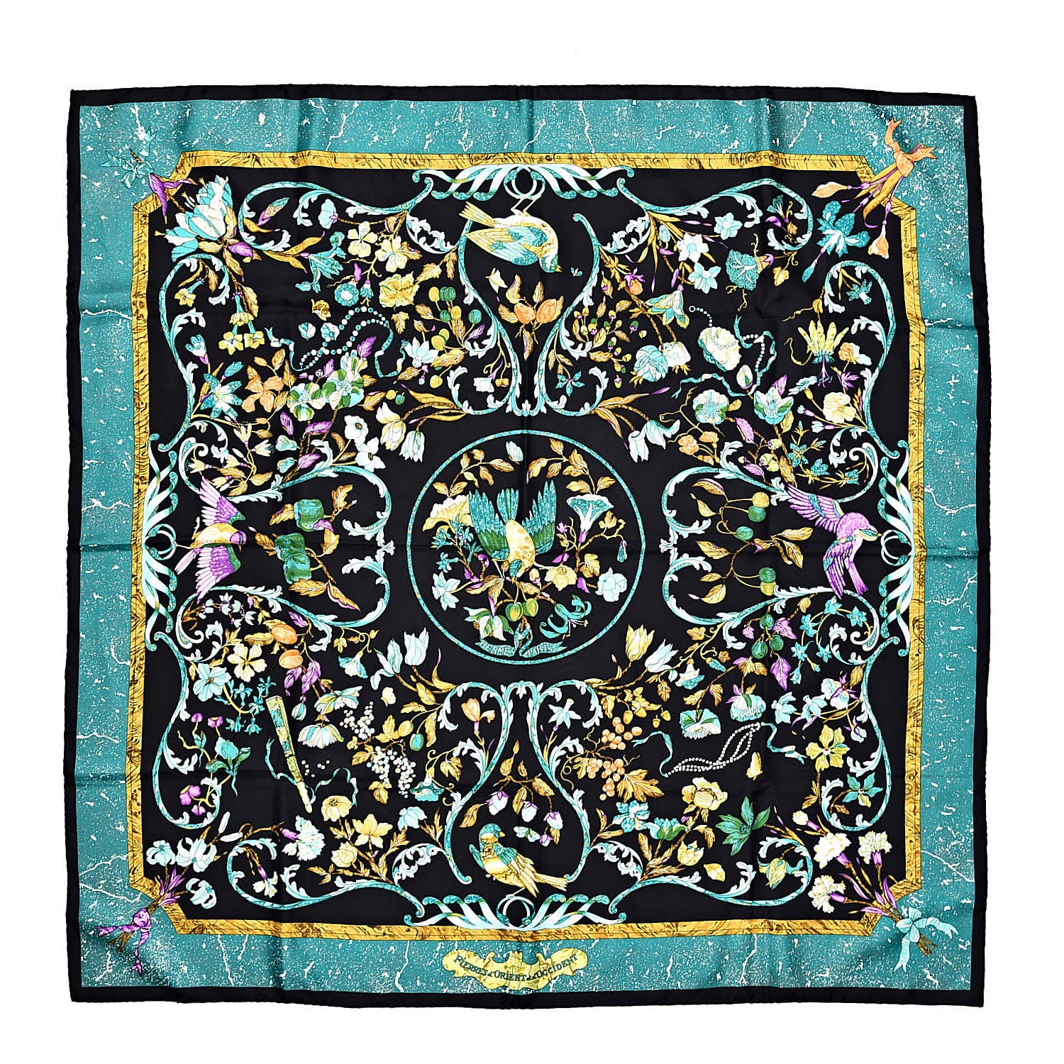 Hermes Silk Pierres d'Orient et d'Occident Scarf 90 1 of 5