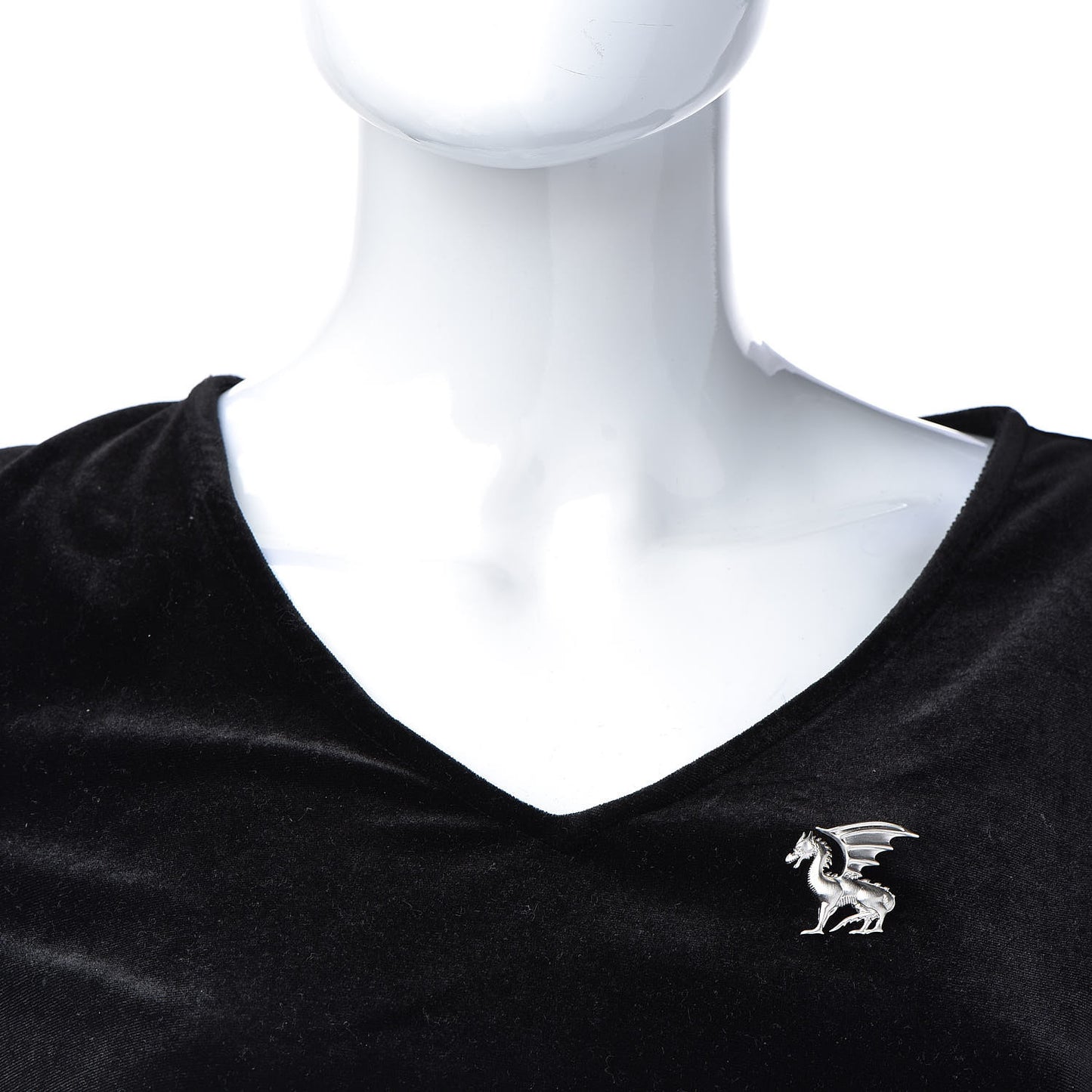 Palladium Dragon Brooch