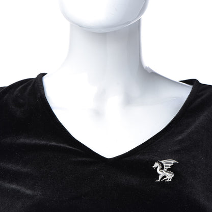 Hermes Palladium Dragon Brooch 2 of 4