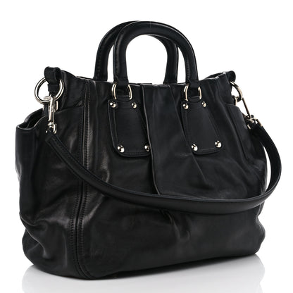 Prada Soft Calf Satchel Black 3 of 8