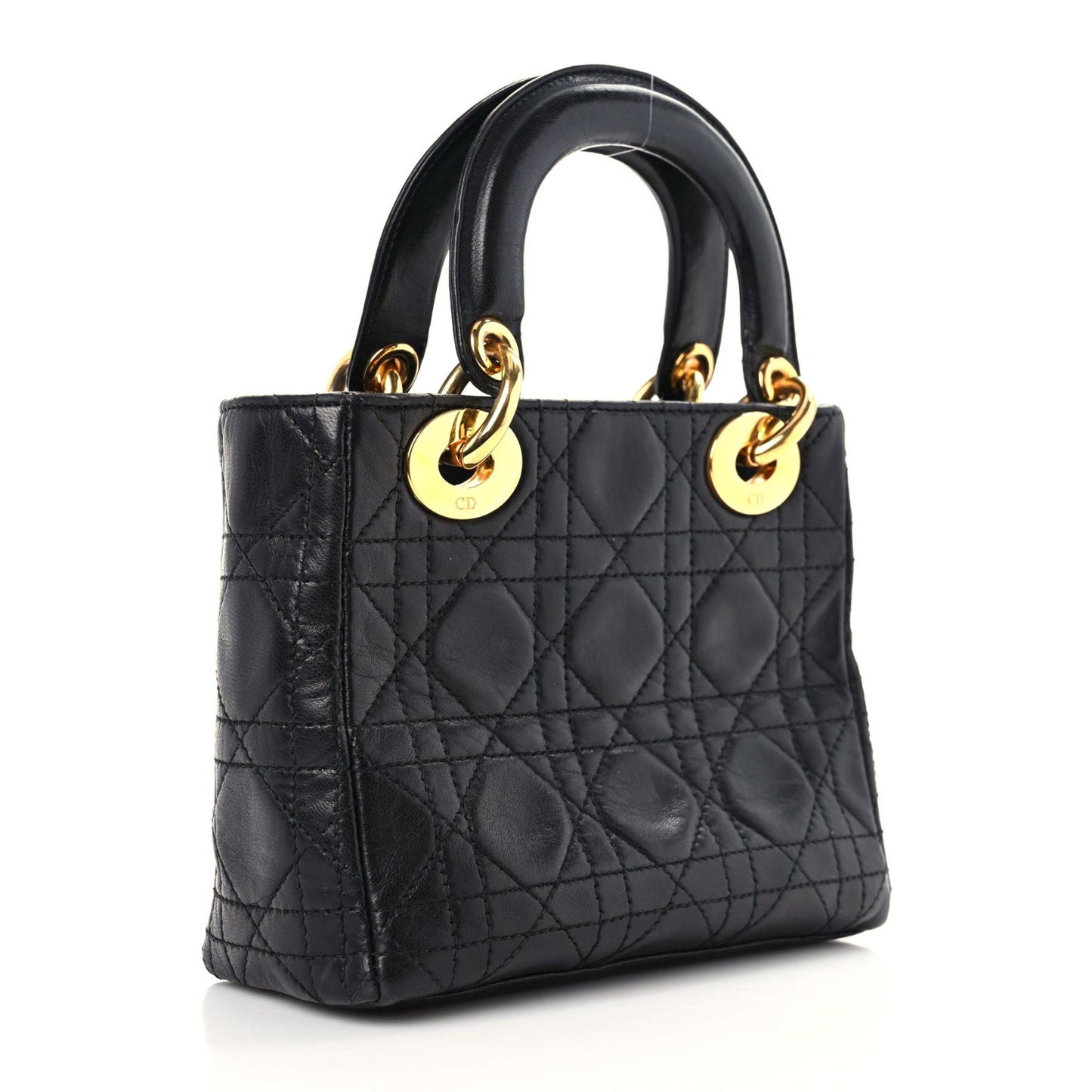 Lambskin Cannage Mini Lady Dior Black