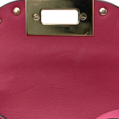 Valentino Garavani Vitello Mini Rockstud Flip Lock Crossbody Bag Deep Cyclamin 10 of 11