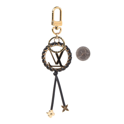 Louis Vuitton Metal Lambskin Enamel Very Bag Charm Key Holder Black 2 of 2
