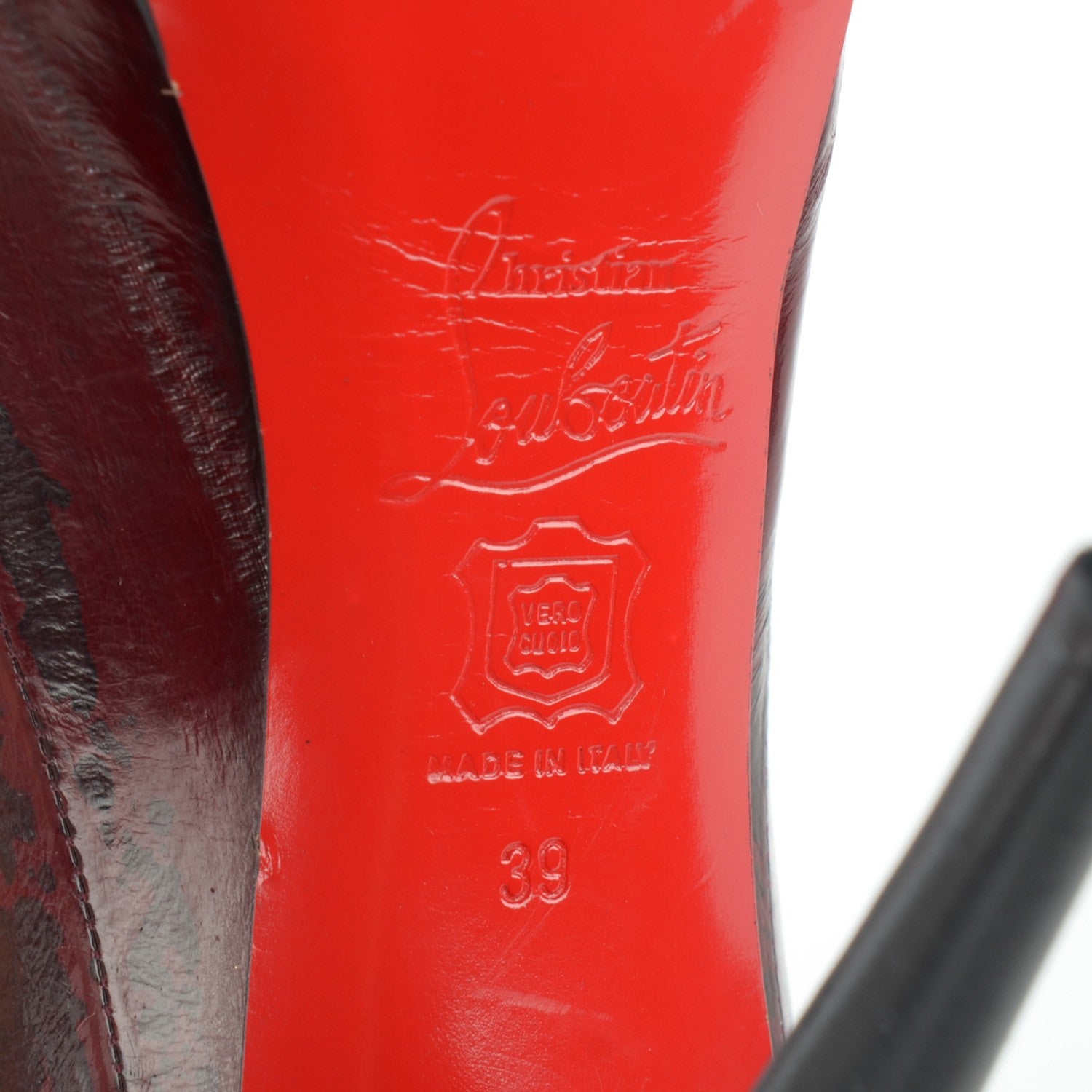 Christian Louboutin Eel Skin Altadama 140 Pumps 39 Red Vinaccia 7 of 8