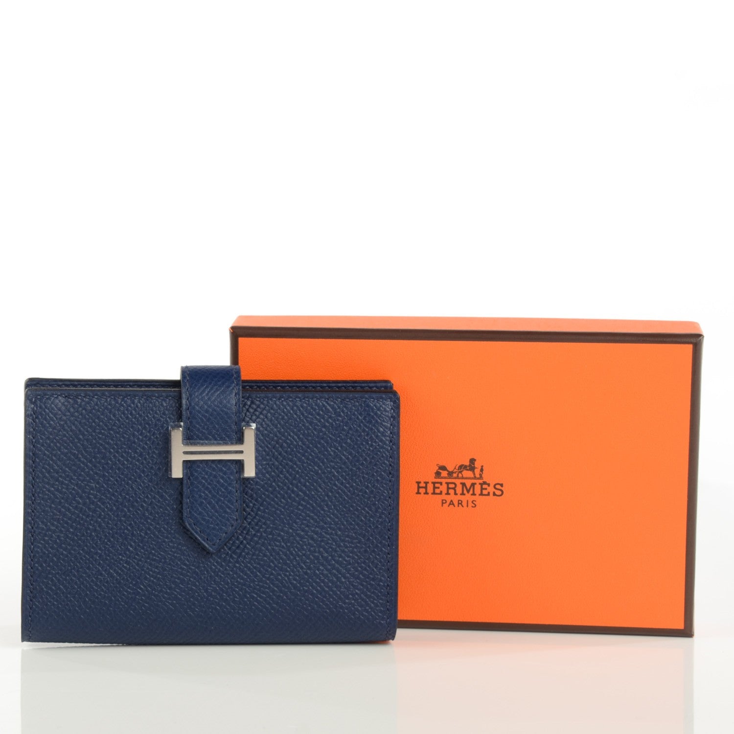 Hermes Epsom Bearn Card Holder Wallet Bleu Saphir 5 of 10