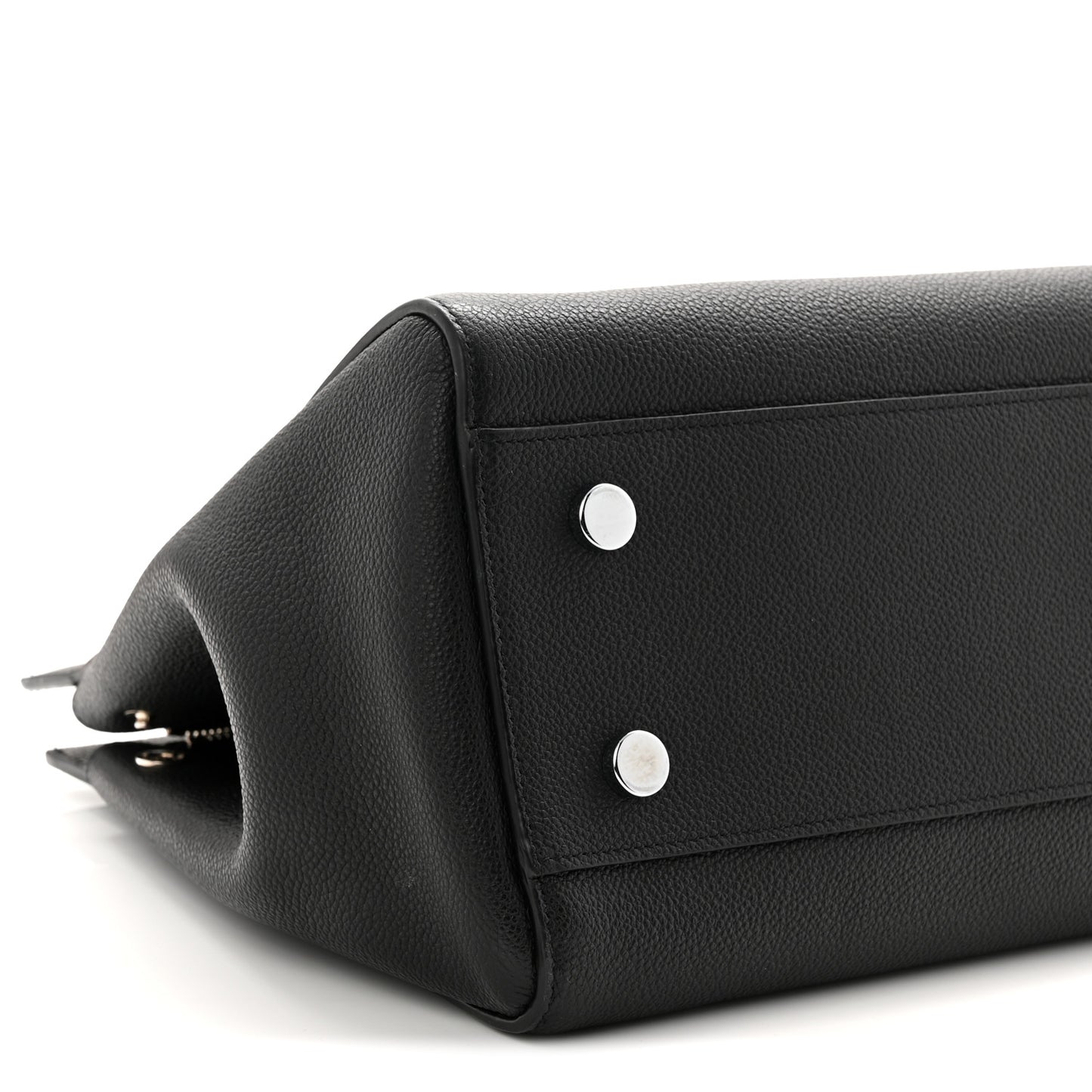 Grained Calfskin Medium Cabas Rive Gauche Black