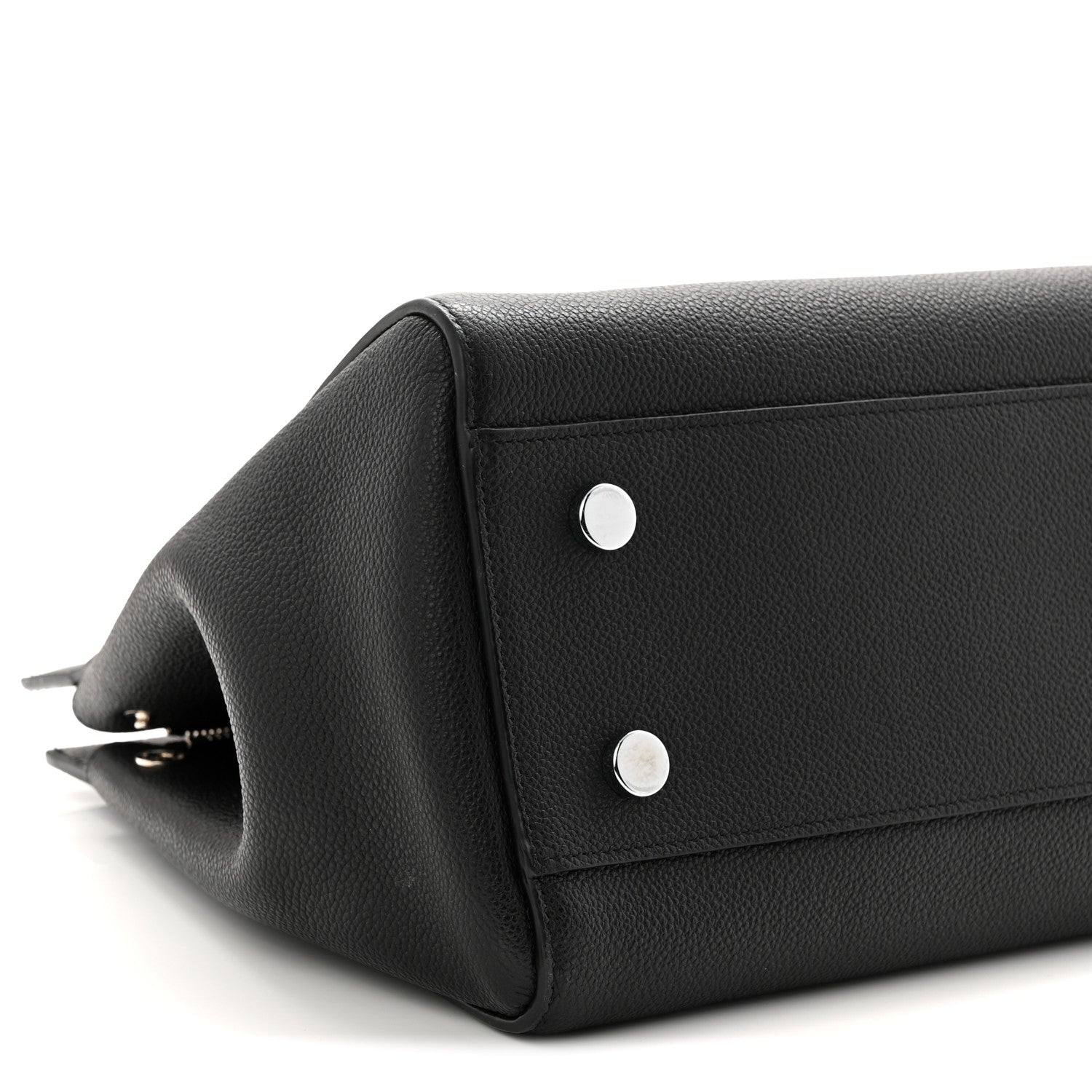 Saint Laurent Grained Calfskin Medium Cabas Rive Gauche Black 9 of 11