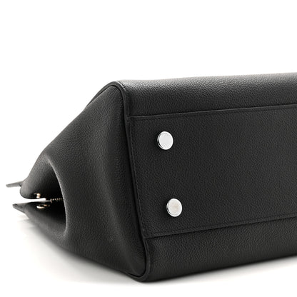 Saint Laurent Grained Calfskin Medium Cabas Rive Gauche Black 9 of 11