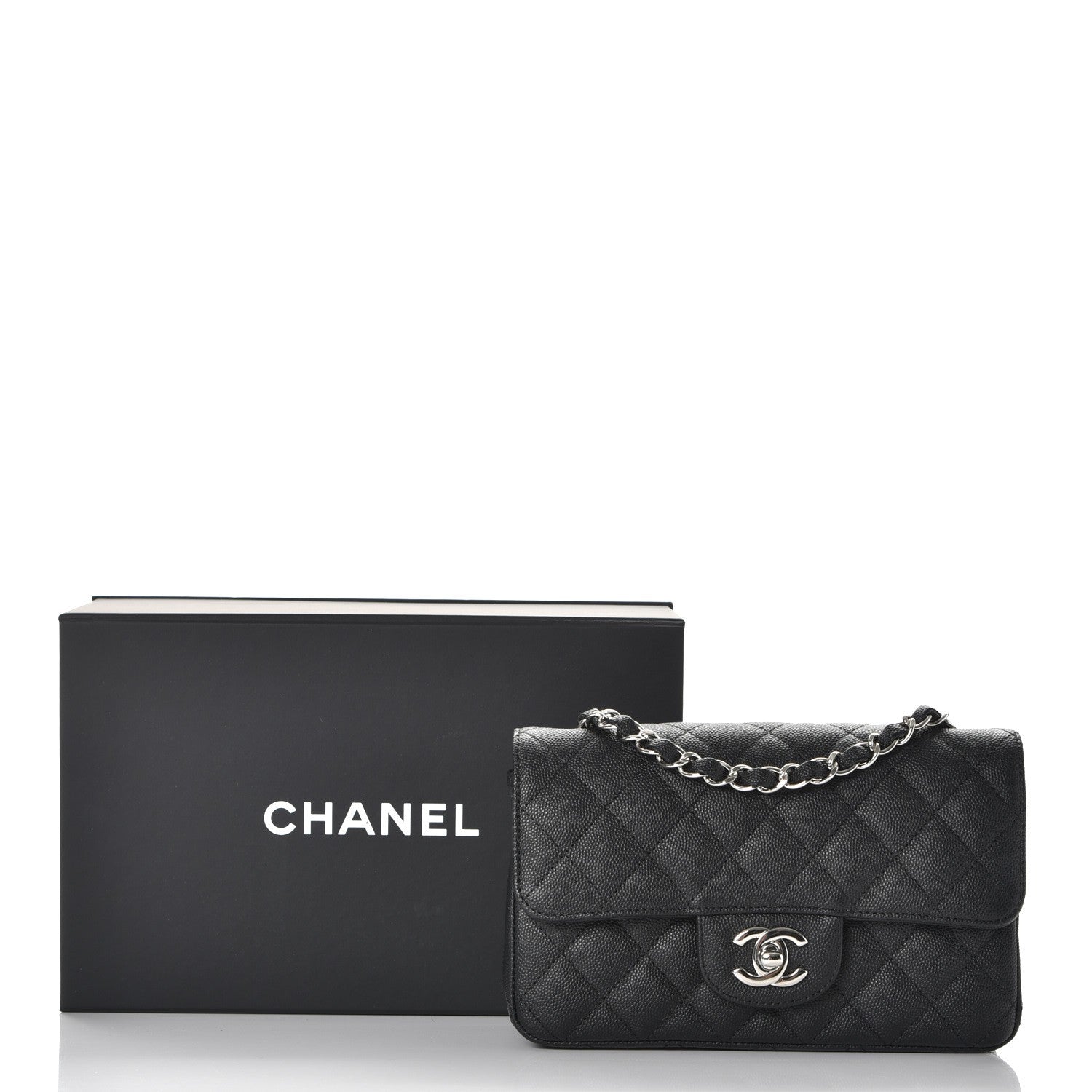 Chanel Caviar Quilted Mini Rectangular Flap Black 8 of 8