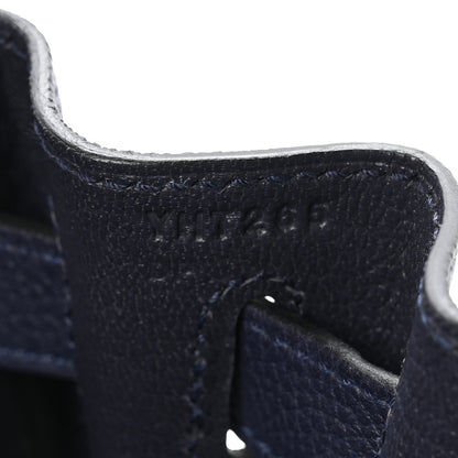 Hermes Togo Horseshoe Au Galop Kelly Retourne 28 Bleu Nuit Rouge H Fauve 7 of 11