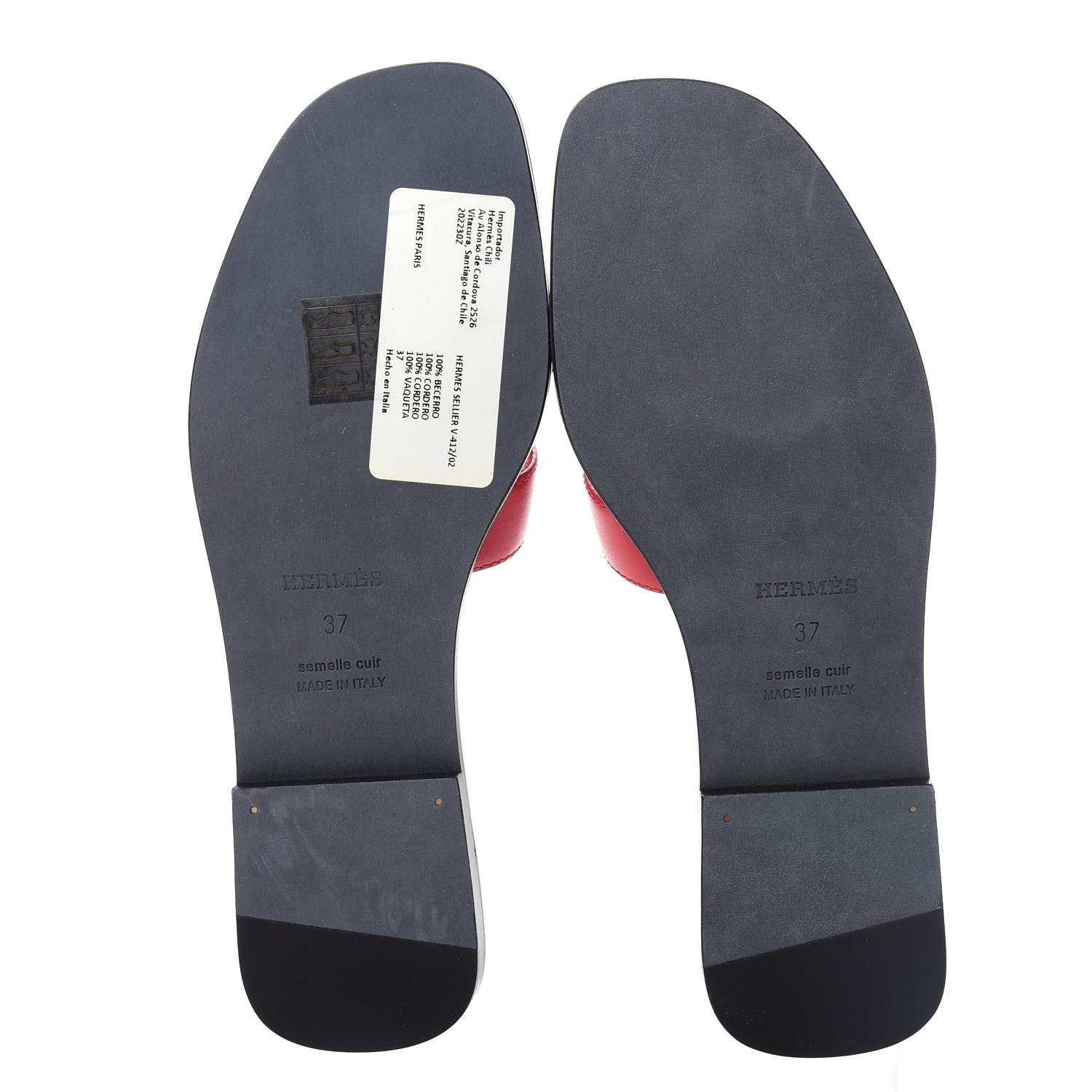 Hermes Calfskin Oran Sandals 37 Rose Cotinga 6 of 11